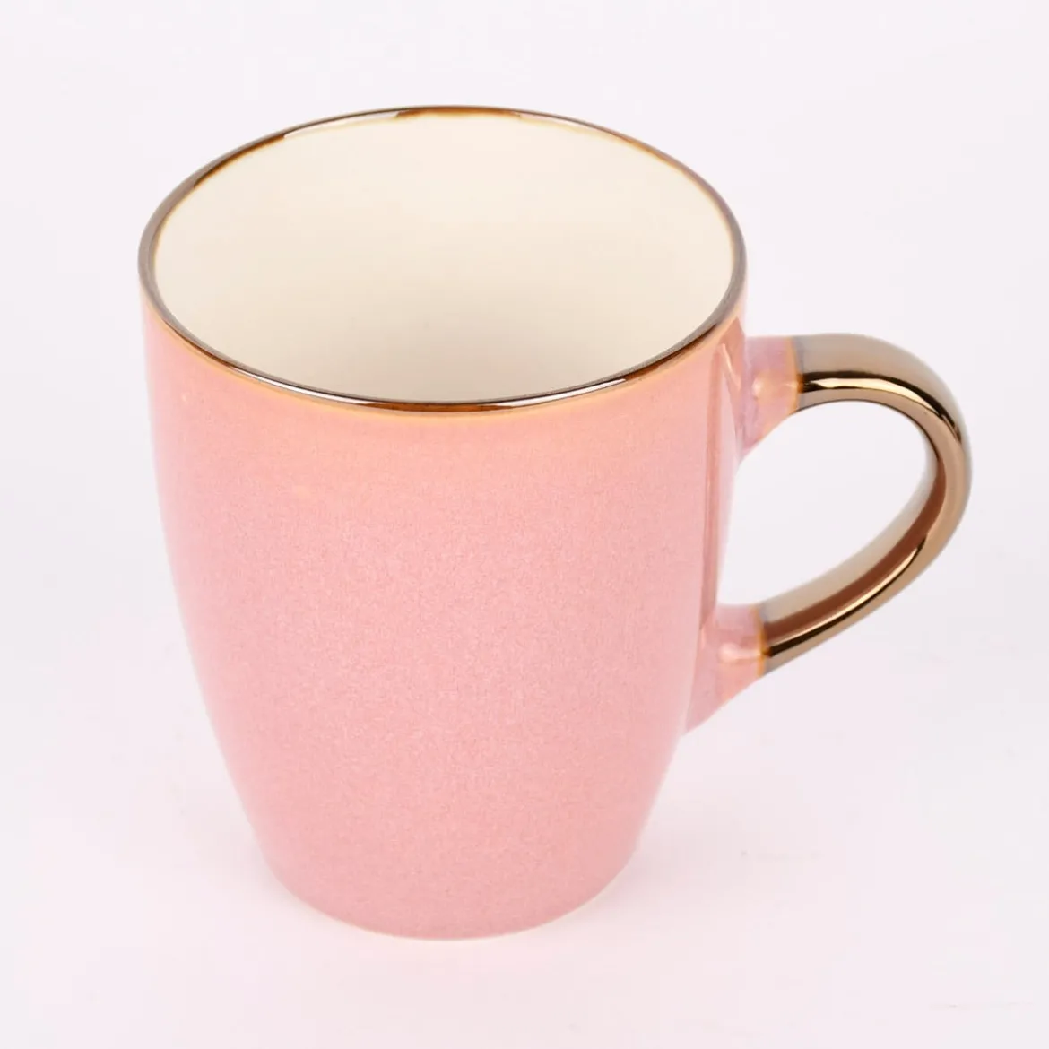 Mix and Match Tasse Keramik Glasur an Griff und Rand 340ml 8,5x12x10cm