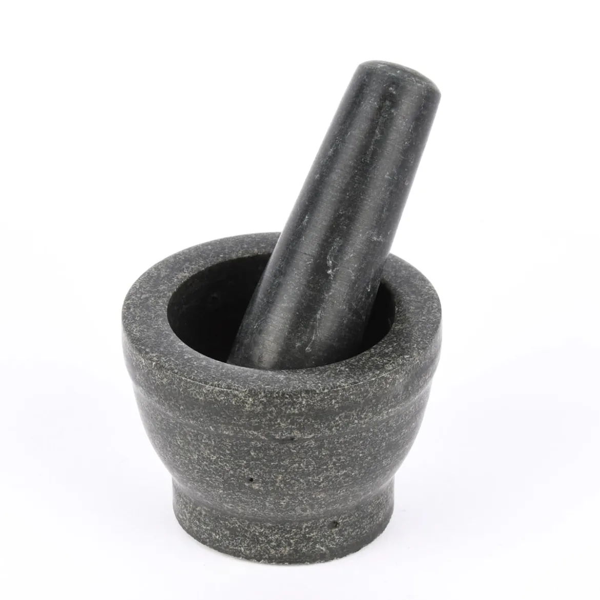 Mörser Reibeschale 2teilig Granit schwarz 11cm