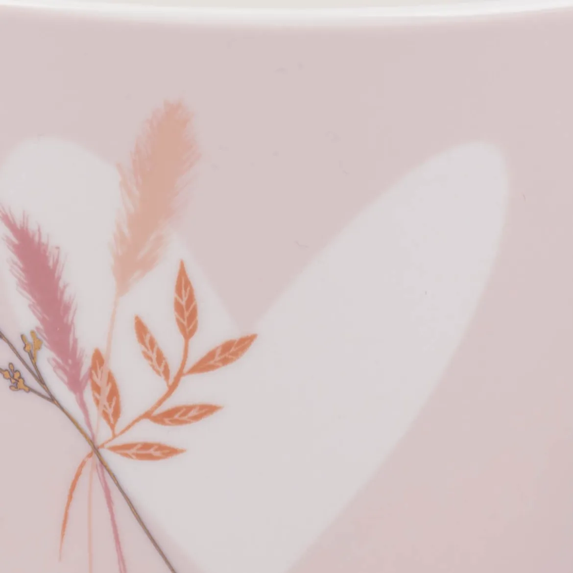 Müslischale aus Porzellan Herz mit Strauß rosa pastell 14x9cm von der Schreibkram Manufaktur