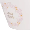 Müslischale Frohe Ostern Blumenkranz aus Porzellan weiß rosa gelb 14x9cm Schreibkram Manufaktur von Grafik Werkstatt