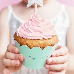 Muffin Cupcake Förmchen Einhorn bunt 6 Stück 5x7,5x5cm