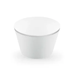 Muffin Cupcake Förmchen mit silberfarbigem Rand weißgrau 6 Stück 5x7,5x5cm