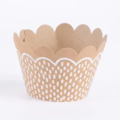 Muffin Cupcake Förmchen und Stecker 6er Set Waldfreunde braun 5x7,5x5cm