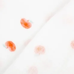 Musselin Stoff Apfel Digitaldruck wollweiß rot 1,30m Breite