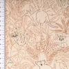 Musselin Stoff Baumwolle Bamako Blätter Dschungeltiere beige braun 1,30m Breite