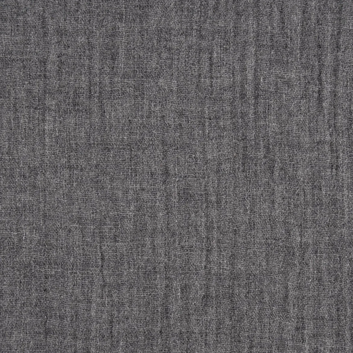 Musselin Stoff Baumwolle einfarbig grau meliert 1,35m Breite