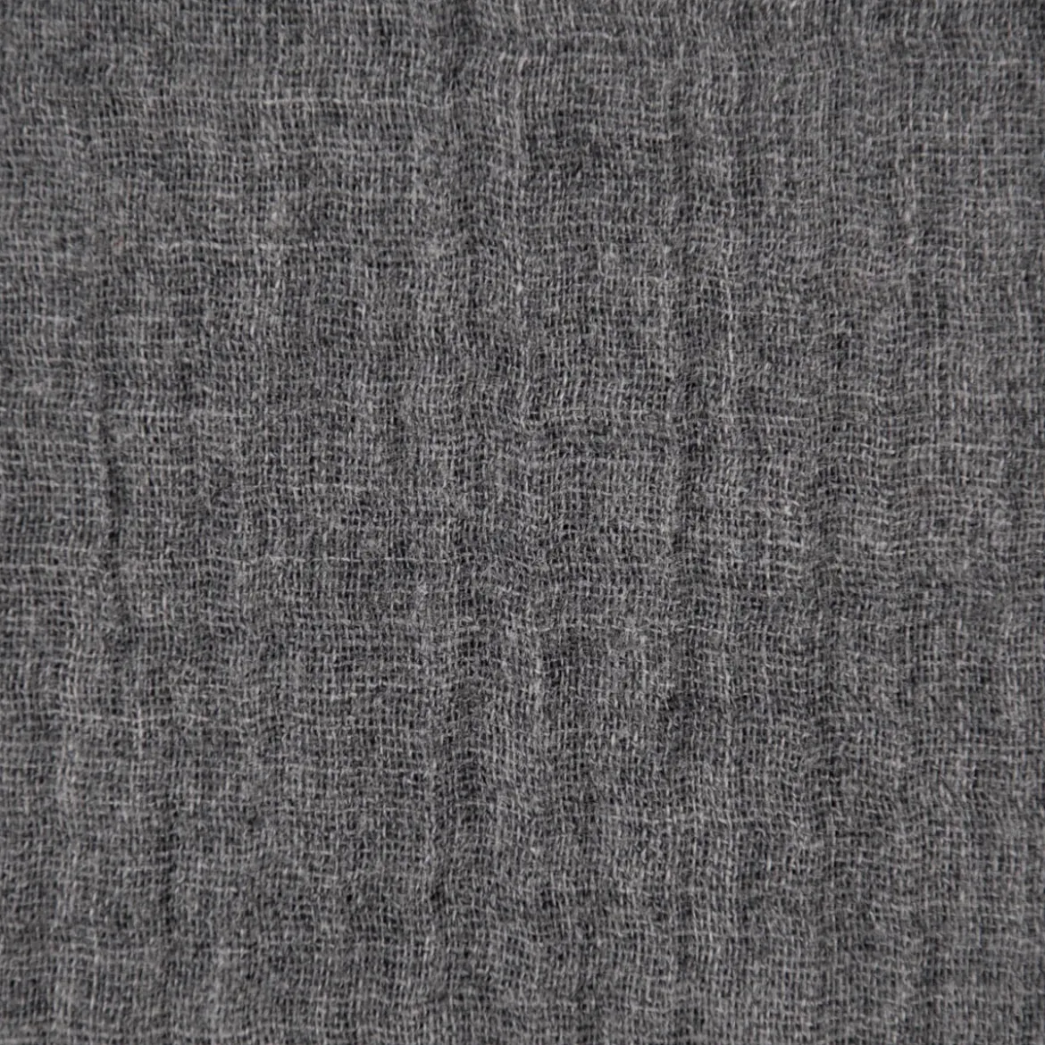 Musselin Stoff Baumwolle einfarbig grau meliert 1,35m Breite