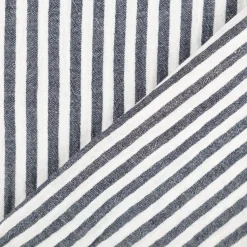 Musselin Stoff Baumwolle garngefärbt Streifen marineblau weiß 1,25m Breite