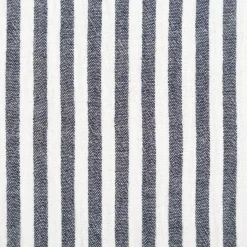 Musselin Stoff Baumwolle garngefärbt Streifen marineblau weiß 1,25m Breite