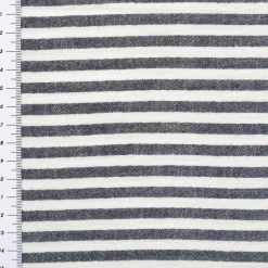 Musselin Stoff Baumwolle garngefärbt Streifen marineblau weiß 1,25m Breite