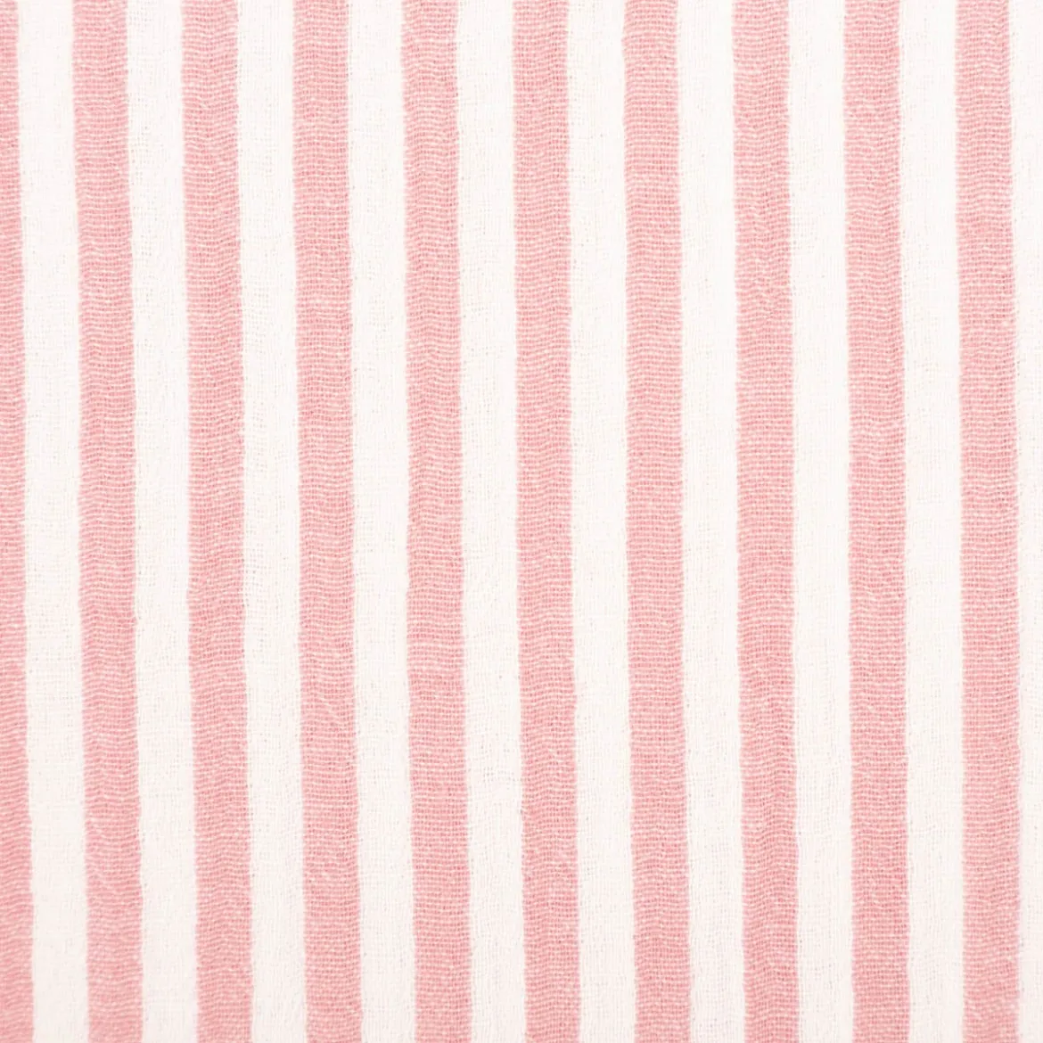 Musselin Stoff Baumwolle garngefärbt Streifen rosa weiß 1,25m Breite