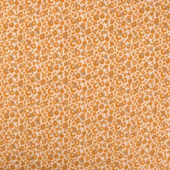 Musselin Stoff Baumwolle glatt Leopardenmuster weiß beige ocker 1,35m Breite