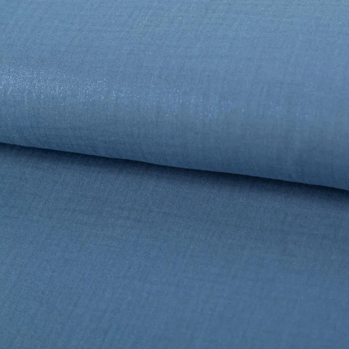 Musselin Stoff Baumwolle Glitzer Blau 1,35m Breite