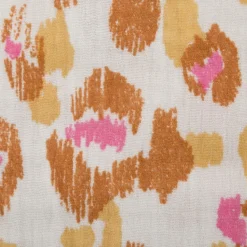 Musselin Stoff Baumwolle Karula Leo beige rosa 1,30m Breite