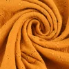 Musselin Stoff Baumwolle Lochstickerei Blumen Ranken einfarbig ocker 1,20m Breite