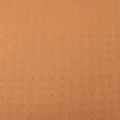 Musselin Stoff Baumwolle Lochstickerei Blumen einfarbig camel 1,35m Breite