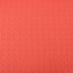 Musselin Stoff Baumwolle Lochstickerei Blumen einfarbig hummer 1,35m Breite
