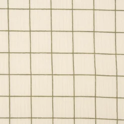 Musselin Stoff Baumwolle Meterware Gitterkaro beige khakigrün 1,30m Breite