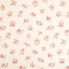 Musselin Stoff Baumwolle Molisa Streublümchen ecru rosa 1,30m Breite