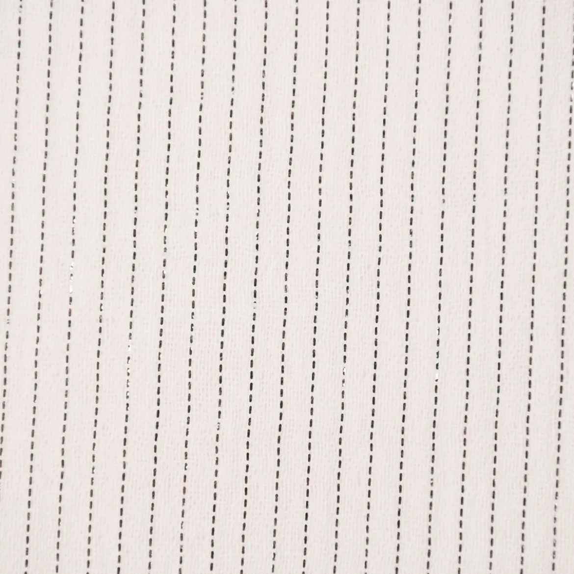 Musselin Stoff Baumwolle Nadelstreifen Streifen Lurex Glitzer ecru 1,35m Breite