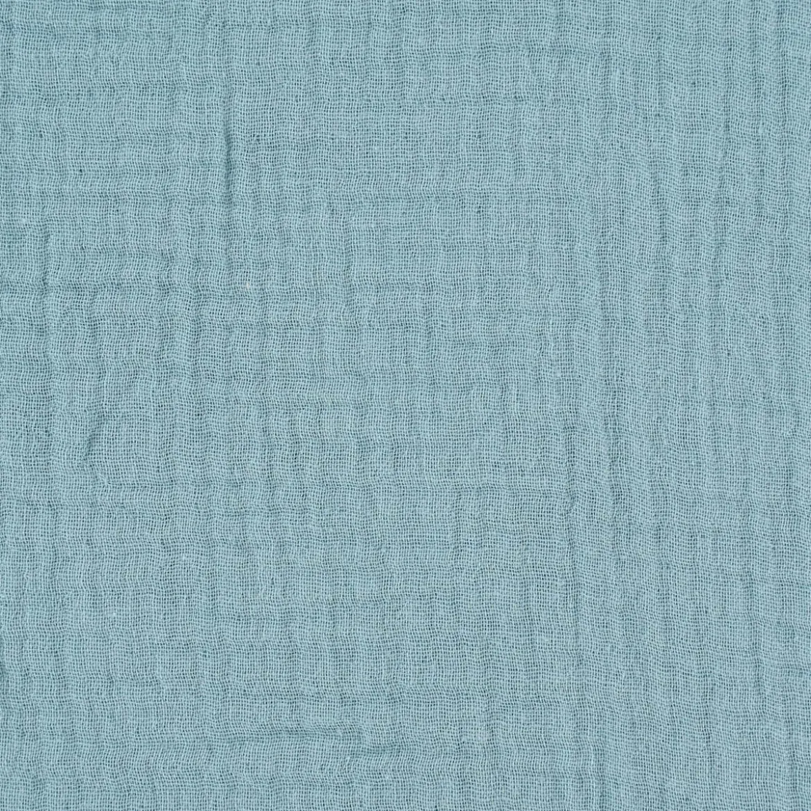 Musselin Stoff Baumwolle Organic Bio einfarbig blau 1,30m Breite