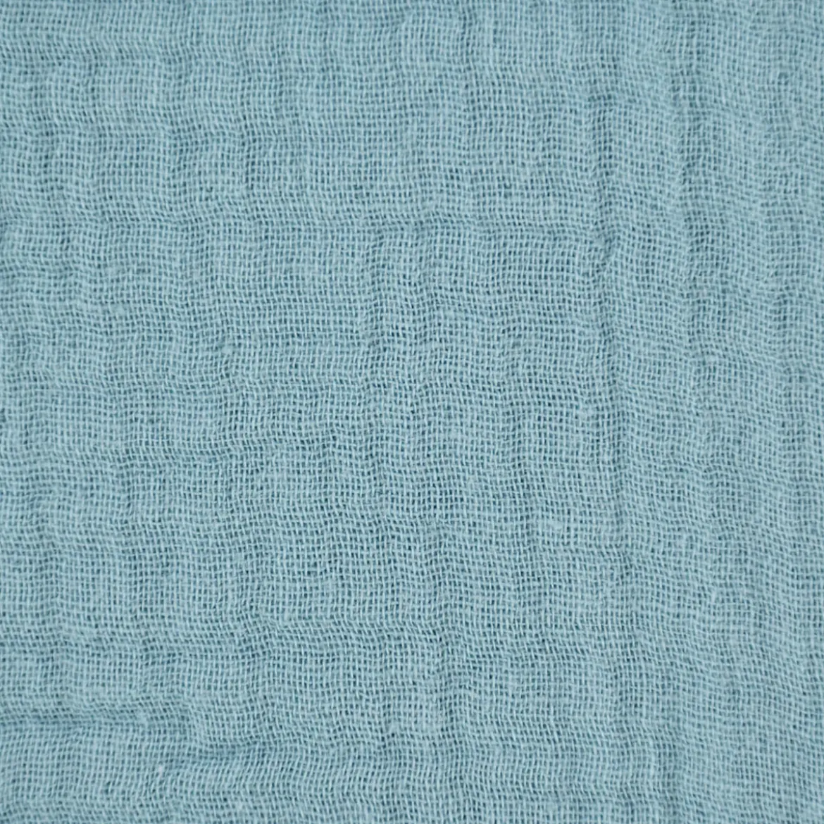 Musselin Stoff Baumwolle Organic Bio einfarbig blau 1,30m Breite