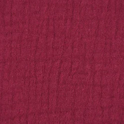 Musselin Stoff Baumwolle Organic Bio einfarbig bordeaux rot 1,30m Breite