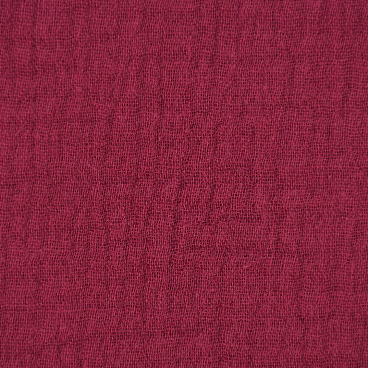 Musselin Stoff Baumwolle Organic Bio einfarbig bordeaux rot 1,30m Breite