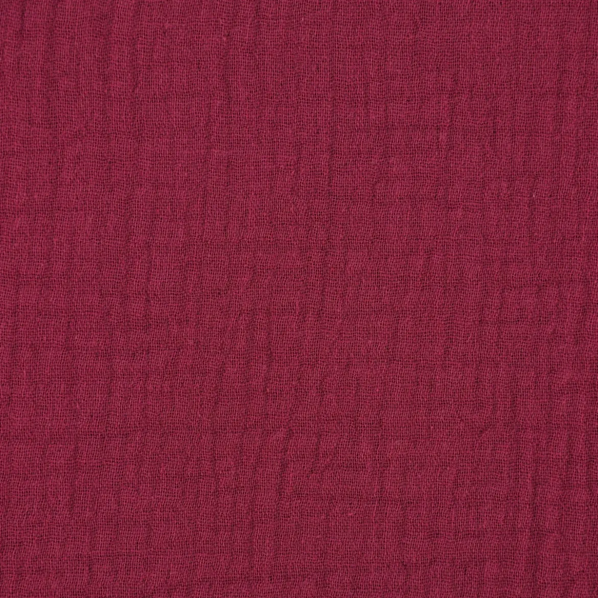 Musselin Stoff Baumwolle Organic Bio einfarbig bordeaux rot 1,30m Breite