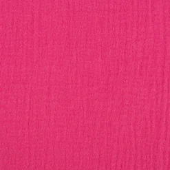 Musselin Stoff Baumwolle Organic Bio einfarbig fuchsia 1,30m Breite