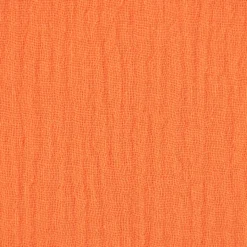 Musselin Stoff Baumwolle Organic Bio einfarbig orange 1,30m Breite