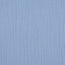 Musselin Stoff Baumwolle Organic Bio einfarbig hellblau 1,30m Breite