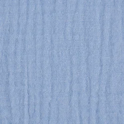 Musselin Stoff Baumwolle Organic Bio einfarbig hellblau 1,30m Breite