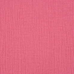 Musselin Stoff Baumwolle Organic Bio einfarbig pink 1,30m Breite