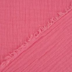 Musselin Stoff Baumwolle Organic Bio einfarbig pink 1,30m Breite