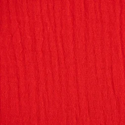 Musselin Stoff Baumwolle Organic Bio einfarbig rot 1,30m Breite