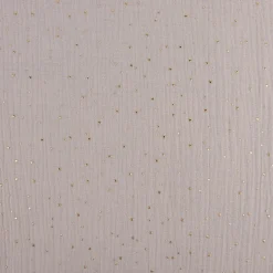 Musselin Stoff Baumwolle Punkte schlamm gold 1,4m Breite