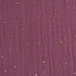 Musselin Stoff Baumwolle Punkte beere gold 1,4m Breite