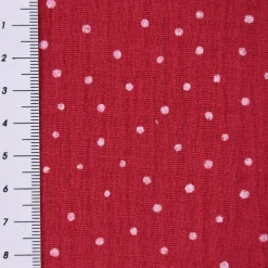 Musselin Stoff Baumwolle Punkte pink weiß 1,30m Breite