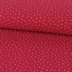 Musselin Stoff Baumwolle Punkte pink weiß 1,30m Breite