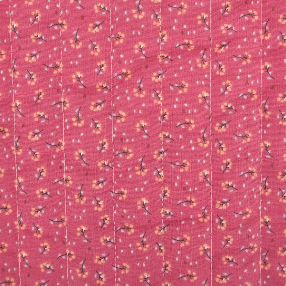 Musselin Stoff Baumwolle Steppstoff Marem Doubleface Blumen rosa 1,44m Breite