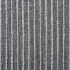 Musselin Stoff Baumwolle Yarn Dyed Streifen zweiseitig grau weiß 1,35m Breite