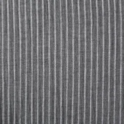 Musselin Stoff Baumwolle Yarn Dyed Streifen zweiseitig grau weiß 1,35m Breite