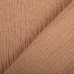 Musselin Stoff Baumwollstoff Double Gauze uni Beige 130 cm
