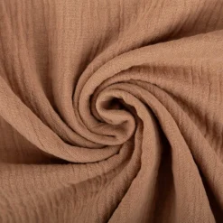 Musselin Stoff Baumwollstoff Double Gauze uni Beige 130 cm