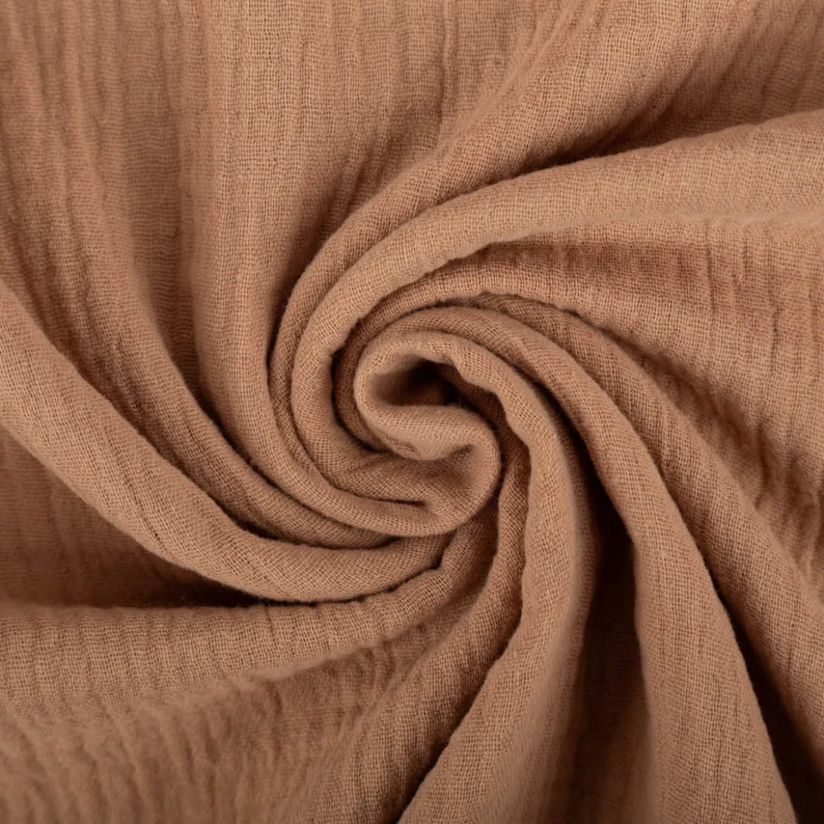 Musselin Stoff Baumwollstoff Double Gauze uni Beige 130 cm
