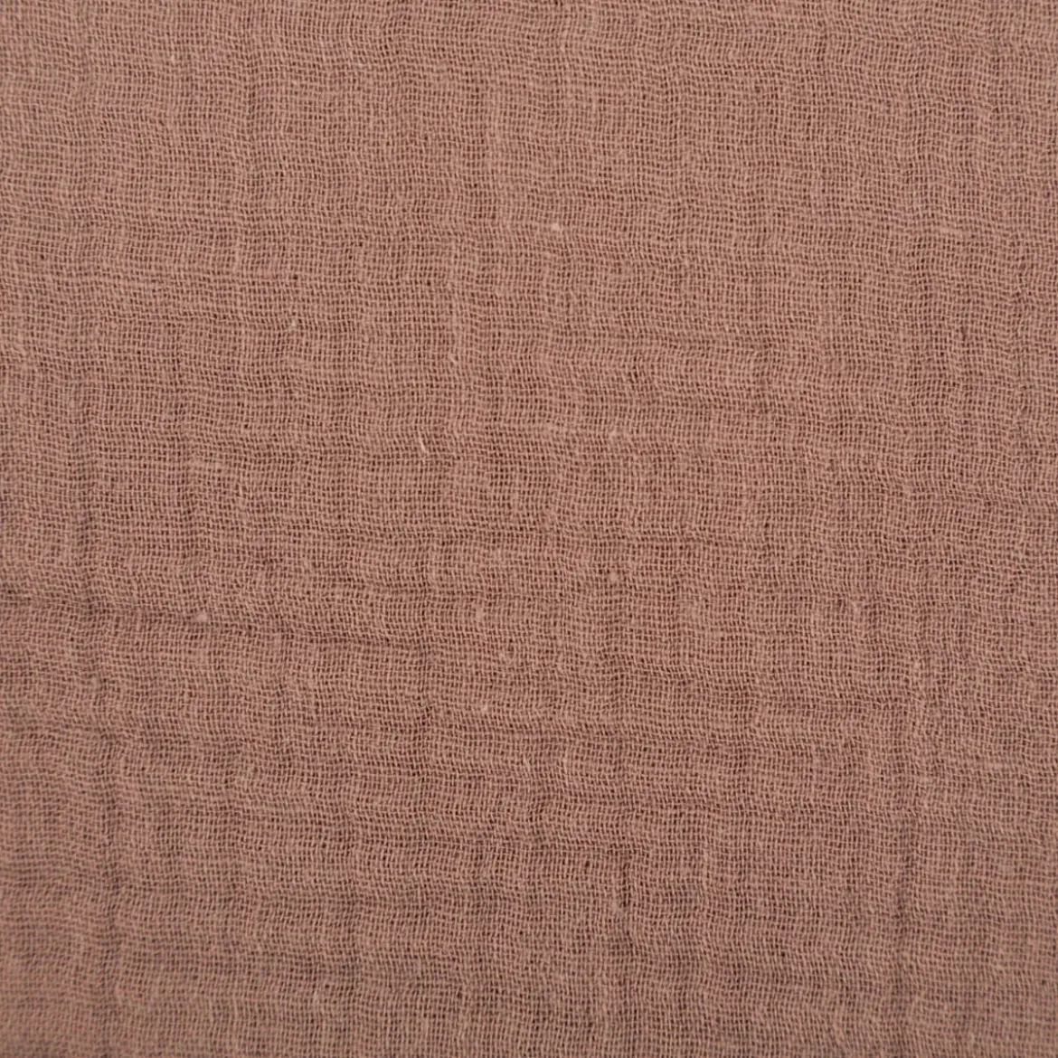 Musselin Stoff Baumwollstoff Double Gauze uni Taupe-Braun 130 cm
