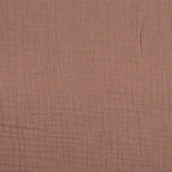 Musselin Stoff Baumwollstoff Double Gauze uni Taupe-Braun 130 cm