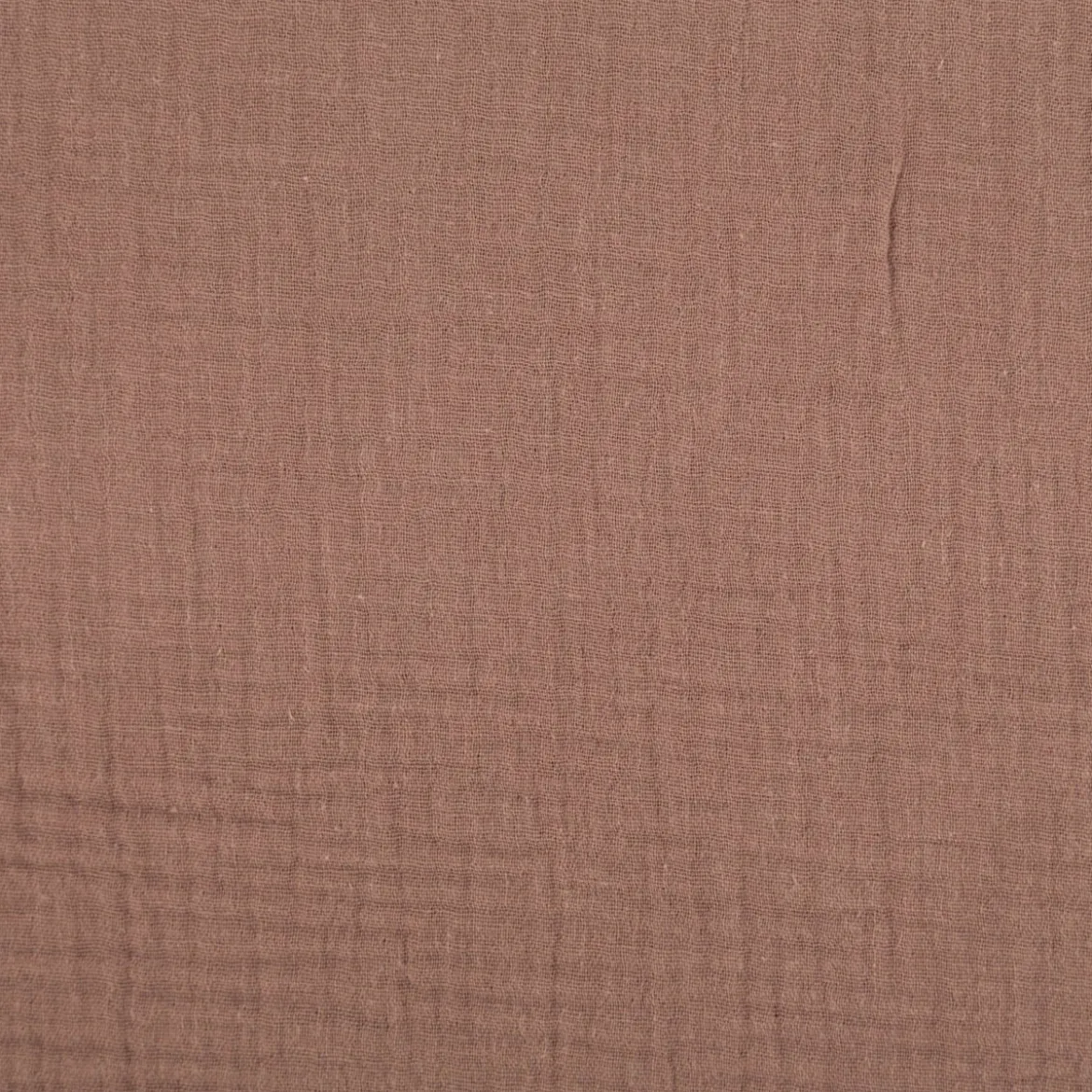 Musselin Stoff Baumwollstoff Double Gauze uni Taupe-Braun 130 cm
