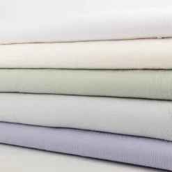 Musselin Stoff Baumwollstoff Double Gauze uni Wollweiß 130 cm
